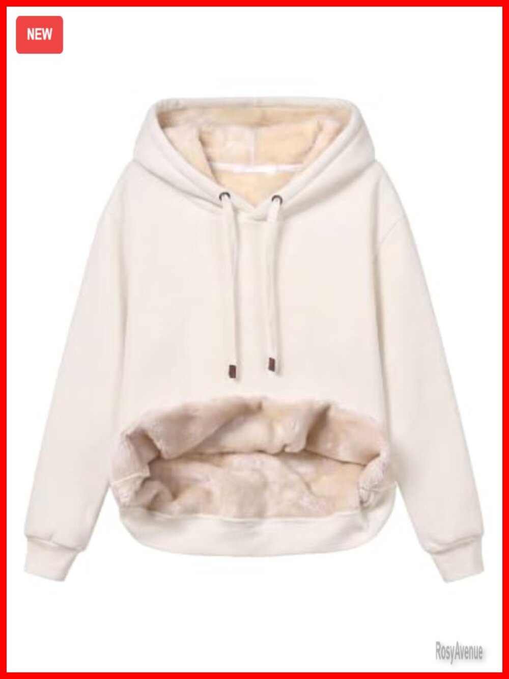 Womens Fleece Sherpa Lined Pullover Hoodie Warm Winter Sweatshirt Casual